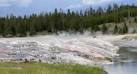 Oblong Geyser post-eruption runoff